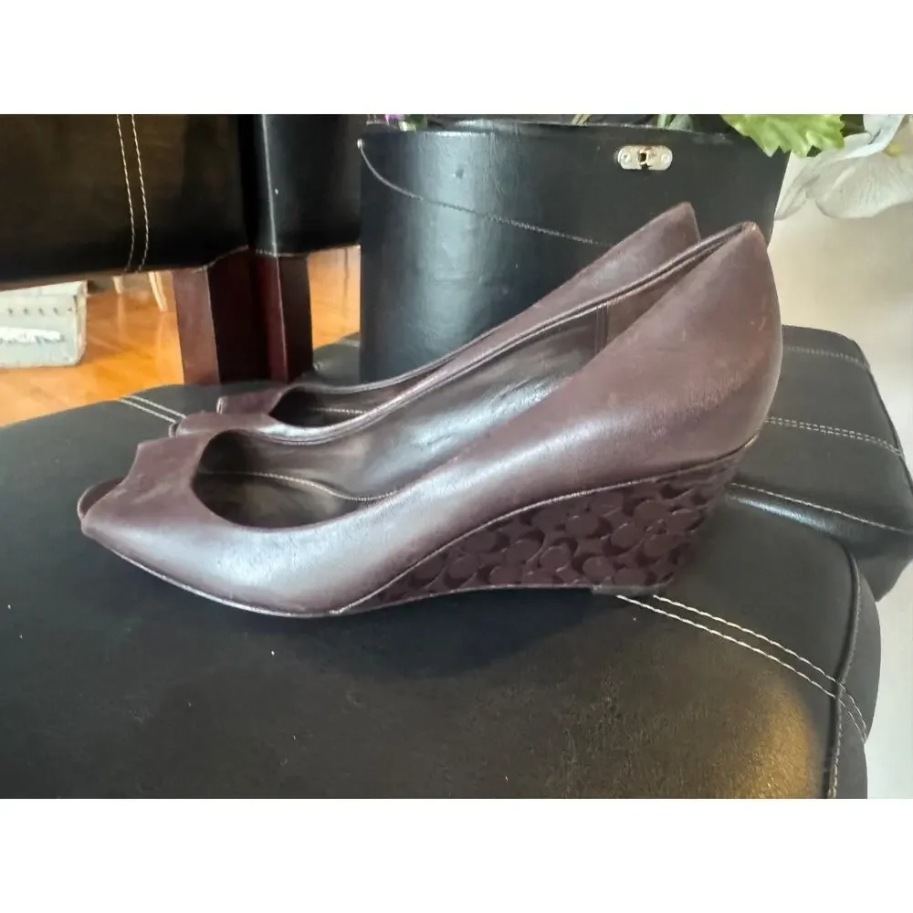 Coach Kellen Women's Open Toe Wedge Shoes Size 8B (700